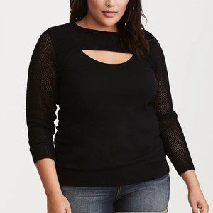 Torrid Peek-a-boo knit sweater (00)